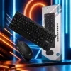 The black wireless keyboard and mouse set BS43 offers a comfortable feel, is multi-functional for office and gaming, and is compatible with Bluetooth connection Specification image